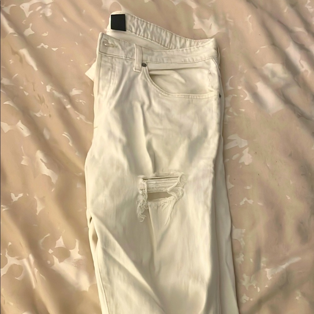 White Ripped Jeans Skinny Fit